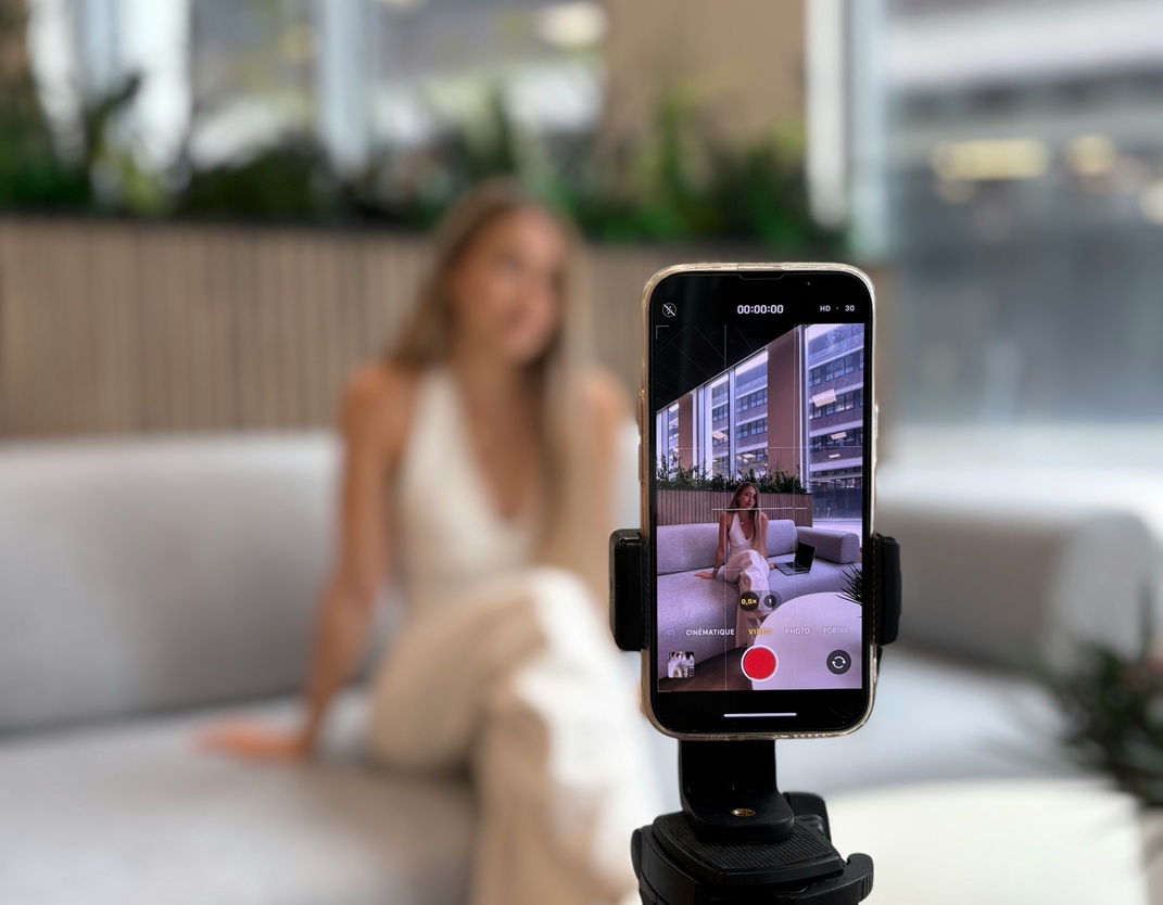 Content creator filming