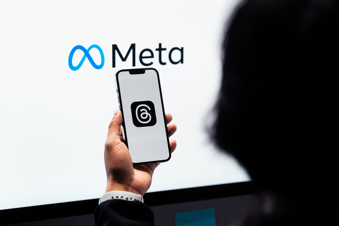 Meta advertising on a phone